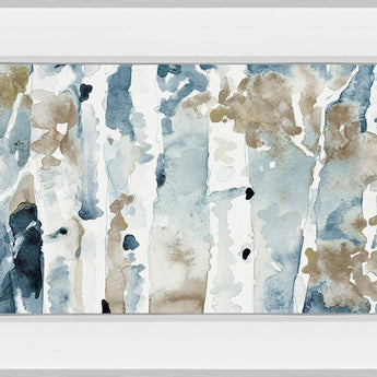 Blue Upon The Hill By Lanie Loreth - Mirror Framed Print Wall Art - Blue