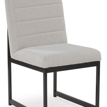 Tomtyn - Silla de comedor tapizada (juego de 2) - Marrón claro