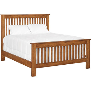 Shaker Slat Queen Bed - Tall Footboard
