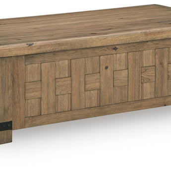 Ridgester - Lift Top Cocktail Table - Light Brown