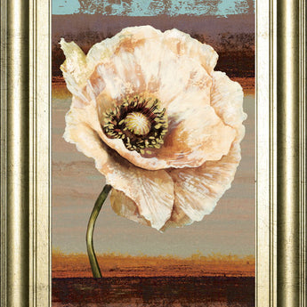 Elemental Poppy Il By Selina Werbelow - Framed Print Wall Art - Beige