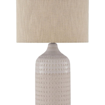 Capwich - Ceramic Table Lamp - Beige / White