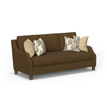 Gianna - Fabric Bench Sofa With Nailhead Trim