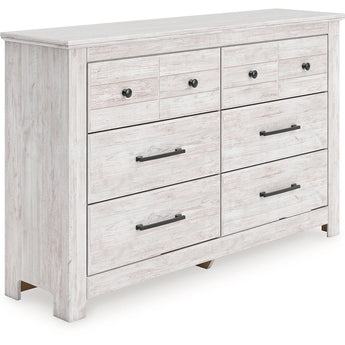 Makidern - Six Drawer Dresser - Whitewash