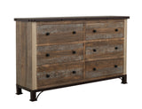 Antique Dresser With 6 Drawers Multicolor - alternate view