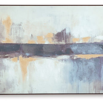 Gatesford - Arte de pared - Azul / Blanco / Tostado