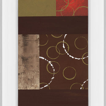 Mix N' Match I By Earl Kaminsky - Mirror Framed Print Wall Art - Dark Brown