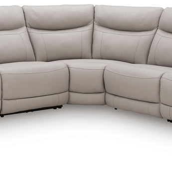 Gravier - 5-Piece Power Reclining Sectional - Gray