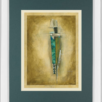 Shaman Of The Rain By Douglas - Mirror Framed Print Wall Art - Beige