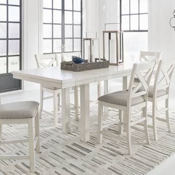 Robbinsdale - Juego de mesa extensible de comedor rectangular de altura de mostrador
