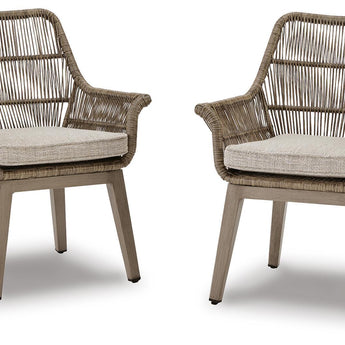Beach Front - Arm Chair With Cushion (Set of 2) - Beige