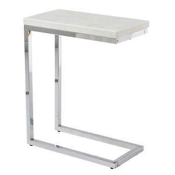 Echo - Marble Top Chairside Table - White