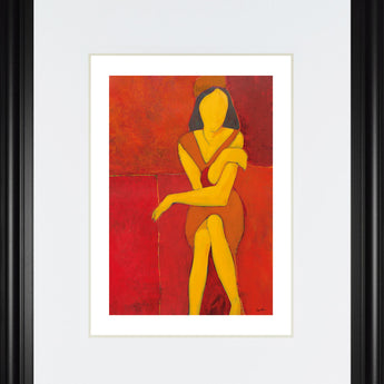 In View Of I By Augustine - Framed Print Wall Art - Red