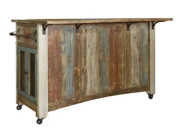 Antique 2 Drawers Kitchen Island Multicolor - alternate view