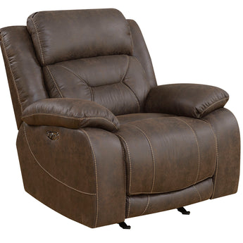 Aria - Dual Power Recliner - Brown