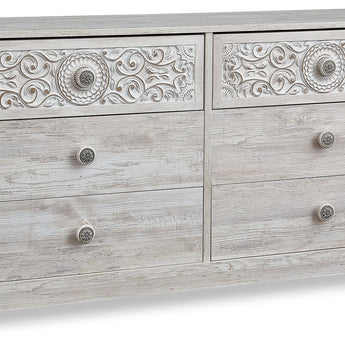 Paxberry - Six Drawer Dresser - Weatherworn - Whitewash