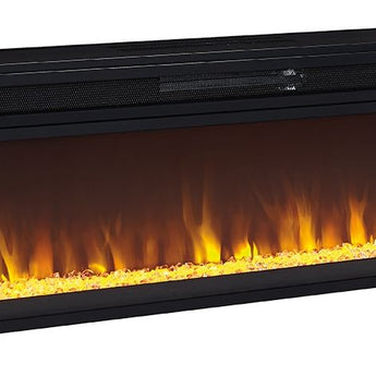 Entertainment Accessories - Wide Fireplace Insert - Black