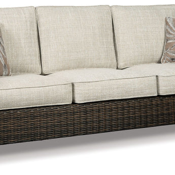 Paradise Trail - Sofa with Cushion - Medium Brown