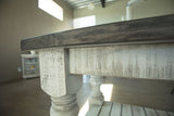 Stone End Table Antiqued Ivory / Weathered Gray - alternate view