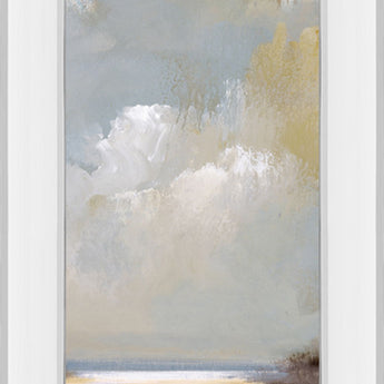 Haven By Cat Tesla - Mirror Framed Print Wall Art - Light Blue