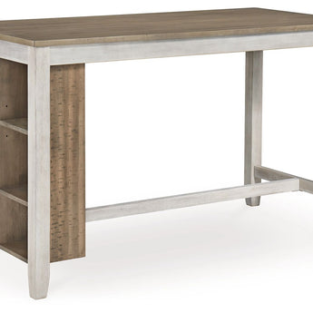 Skempton - Rectangular Counter Table With Storage - White