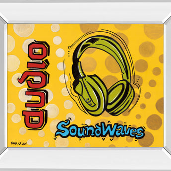 Audio By Tava Luv - Mirror Framed Print Wall Art - Yellow