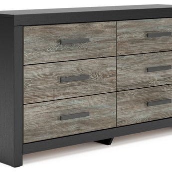 Broachmyn - Six Drawer Dresser - Black / Gray