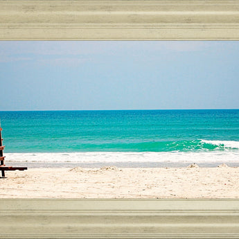 Off Duty By Gail Peck - Framed Print Wall Art - Blue