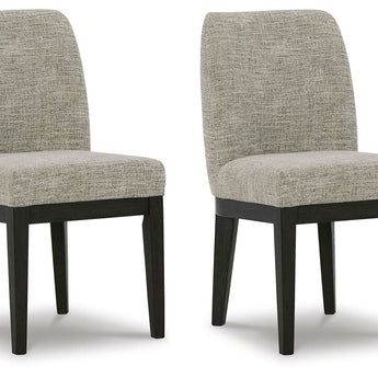 Burkhaus - Silla auxiliar de comedor UPH (juego de 2) - Beige/Marrón oscuro