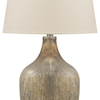 Mari - Glass Table Lamp - Gray / Gold Finish