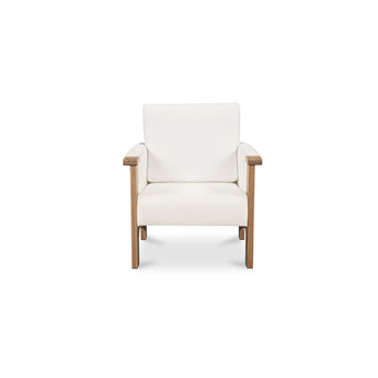 Bauer - Accent Chair - Cream / White / Light Brown