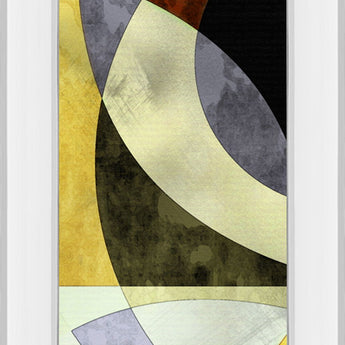 Elliptic Path III By James Burghardt - Mirror Framed Print Wall Art - Yellow