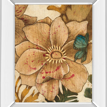 Fleurs De Bois By Maja - Mirror Framed Print Wall Art - Beige