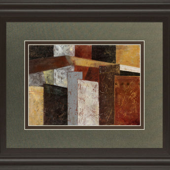In The City Il By Carol Robinson - Framed Print Wall Art - Dark Brown
