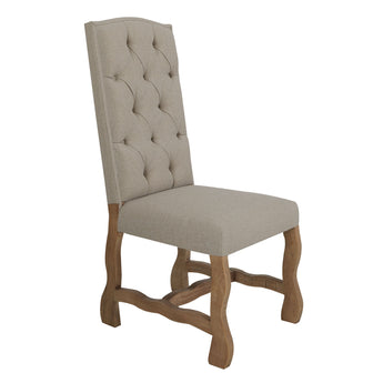 Marquez - Upholstered Chair With Tufted Back (Set of 2) - Two Tone Light Brown