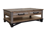 Loft Cocktail Table 4 Drawers Two Tone Gray / Brown - Cocktail Tables at Quality Home Furniture Mesquite