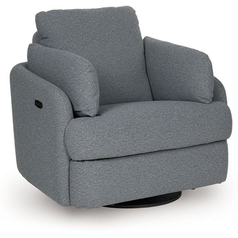 Alainmont Next-Gen Nuvella - Swivel Power Recliner - Salt And Pepper