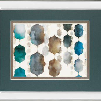 Moroccan Beads By Edward Selkirk - Mirror Framed Print Wall Art - Blue