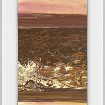 Down Under Il By Dlynn Roll - Mirror Framed Print Wall Art - Beige