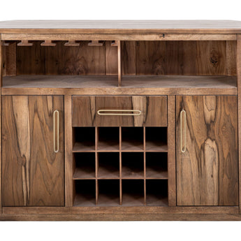 Balam - 1 Drawer & 2 Door Bar - Light Brown
