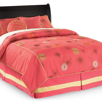 Huey Vineyard - Full Sleigh Headboard - Black