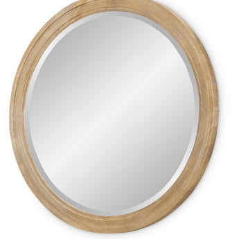 Torrance - Round Mirror - Aged Driftwood