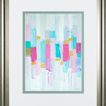 Cool Rhizome I By Ann Marie Coolick - Framed Print Wall Art - Light Blue