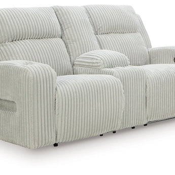 Forest Lake - Power Reclining Loveseat With Console / Adj Headrest - Alloy