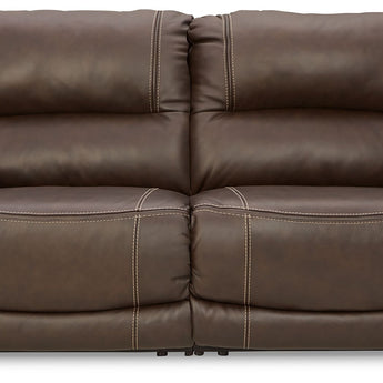Dunleith - 2-Piece Power Reclining Loveseat - Chocolate