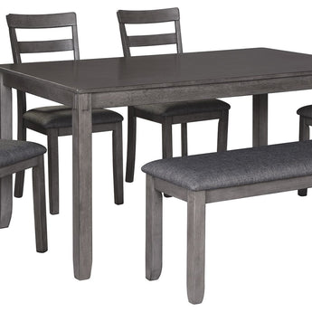 Bridson - Juego de mesa RECT DRM (juego de 6) - Gris