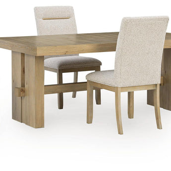 Lasinger - 5 Pc. - Dining Table And 4 Upholstered Side Chairs - Light Brown