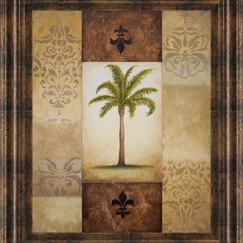 Fantasy Palm I By Michael Marcon - Framed Print Wall Art - Light Brown