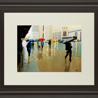 New York State Of Mind By Tate Hamilton - Framed Print Wall Art - Beige