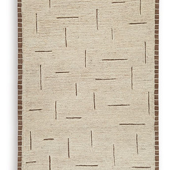 Clayman - 5' x 7' Rug - Beige / Brown